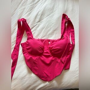 Pink Corset // Ties on Shoulders
